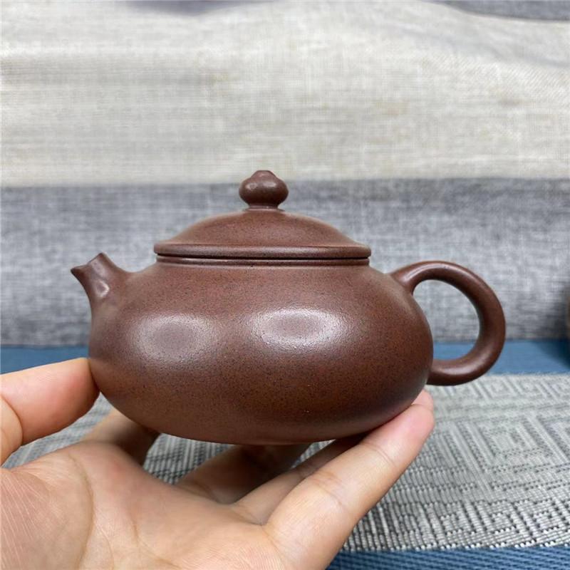

180 мл креативные чайники из фиолетовой глины Исин, чайник ручной работы из сырой руды, цинкитовый глиняный чайник, китайский чайный сервиз «Цзыша», чайные принадлежности, принадлежности для рукоделия