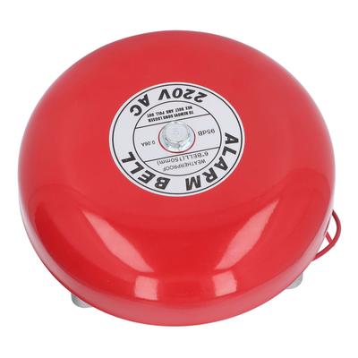 Yangın Alarm Zili Elektrikli Metal Yuvarlak 6in 95db 220V Ev Otel Tekne için Aksesuar