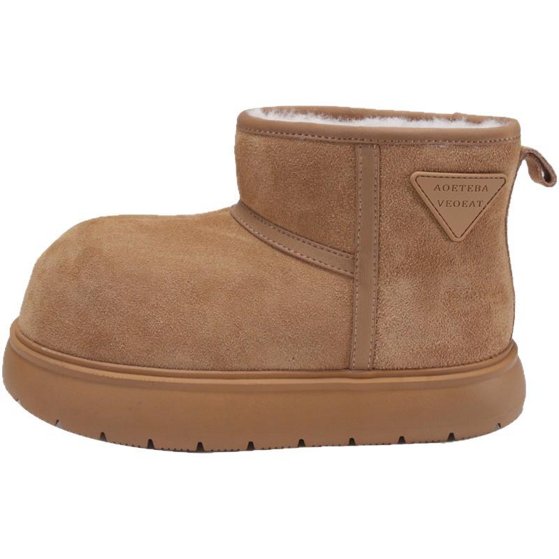 [Fanfna] Autumn and winter popular snow boots women's Korean cute super mary short boots velvet warm cotton boots