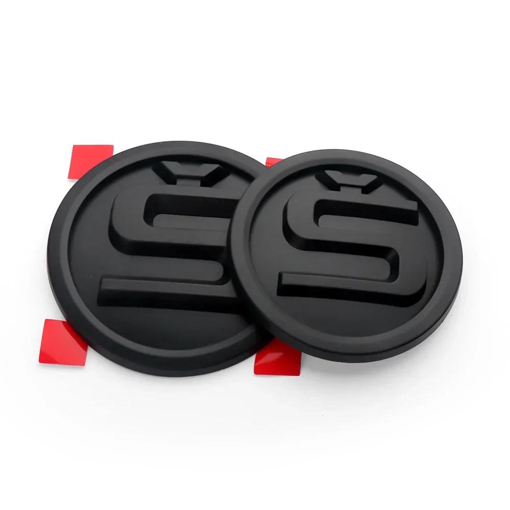 Car Sticker 2025 New 2pcs 80/90/100mm Car Front Hood Badge Rear Trunk Emblem Sticker for Skoda Rapid Fabia Octavia 2 A7 Yeti Sup