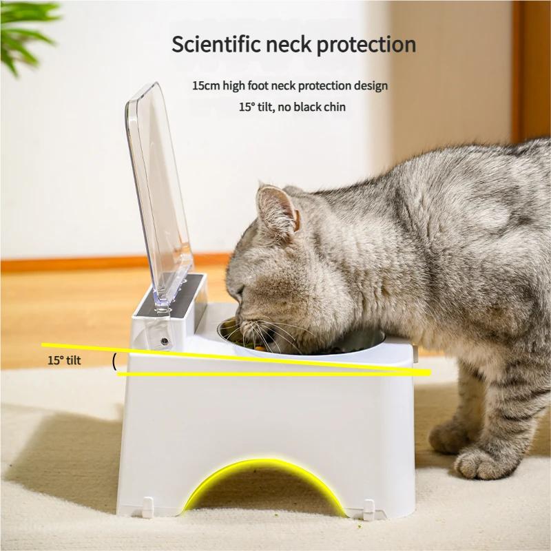 Automatic Pet Food Dispenser Feeder with Locking Cover Lid and Large Container for Small To Medium Dog and Cat