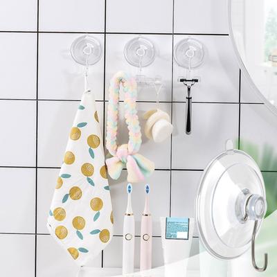 12Pcs Removable Suction Cup Hooks Transparent Multi-surface Suction Cup Hook Kitchen