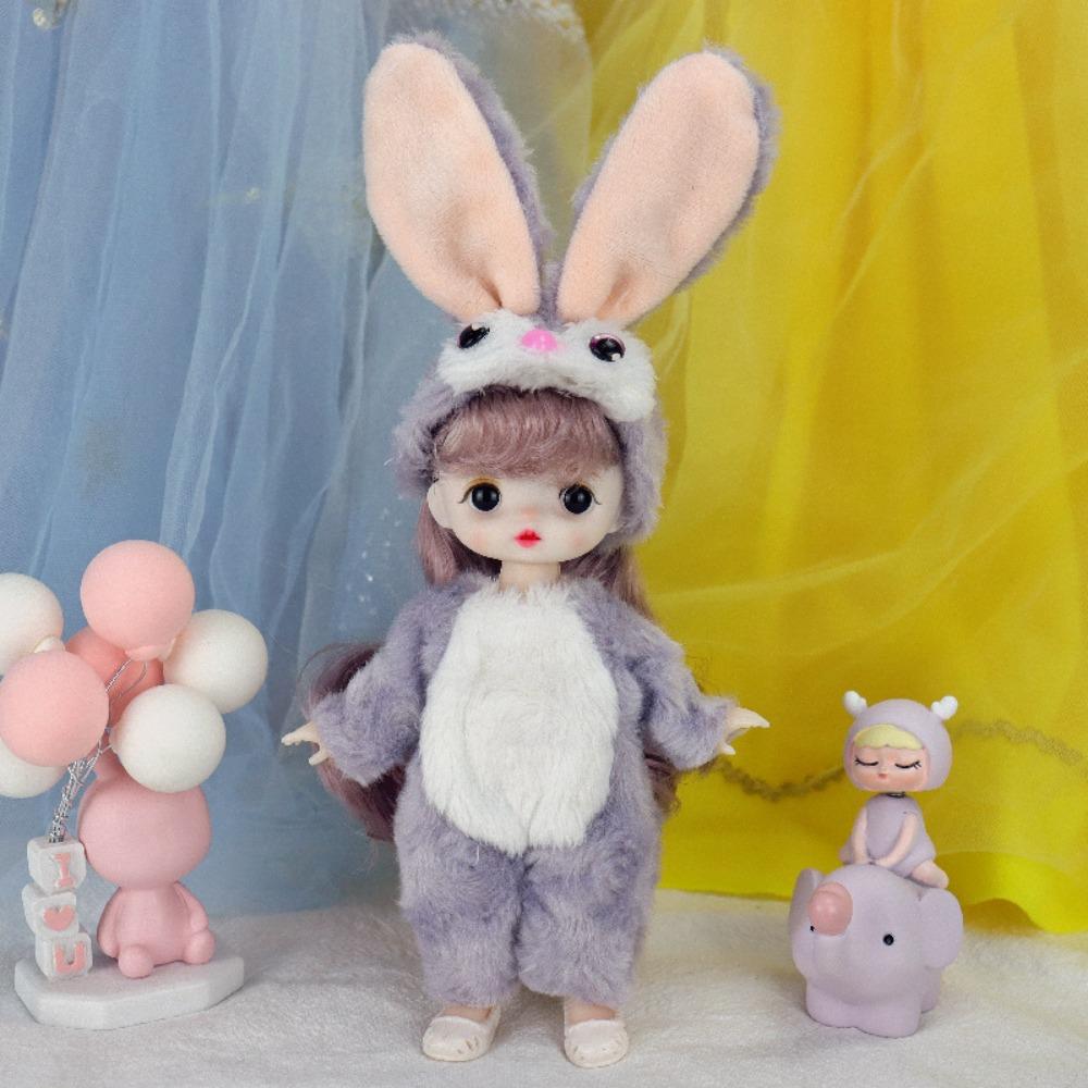 Movable Joints Cute BJD Doll Lifelike Movable Joints Mini Girl Doll Mini Girl Doll  Baby Dolls