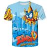 Kids Summer New Casual Funny Cartoon Game 3D Print O-neck T-shirts 3-13 Years Boys Girls Outfits Tops Children Clothes