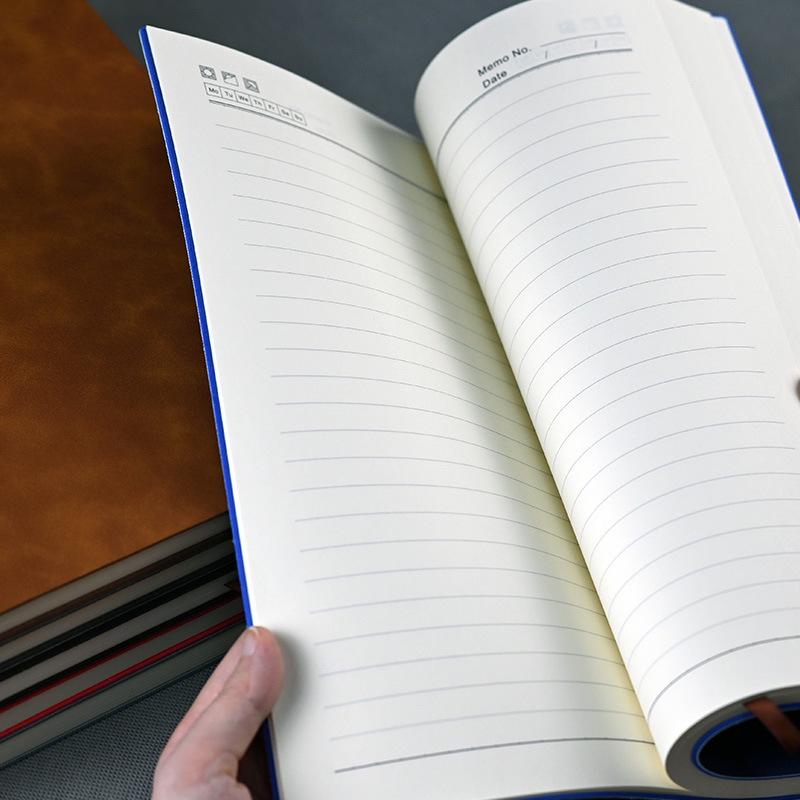 Lambskin Retro Business Notebook: Thick Soft Leather Diary