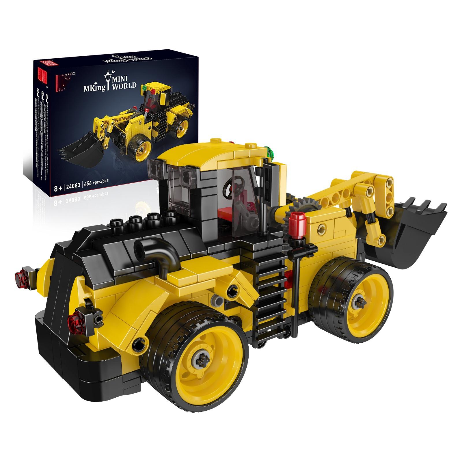

24084 Engineering Vehicle Road Roller MOC Building Block Loader 24083 Assembly Model Ornaments Kids DIY Small Bricks Toys Gifts