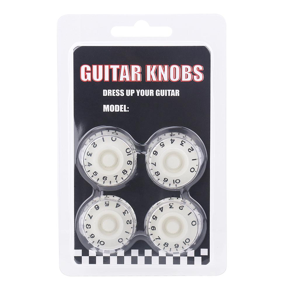 4 db metrikus méretű akril gitár hangerő, hangszín, sebesség szabályozó gomb Lp Sg elektromos gitárhoz Alkatrészek