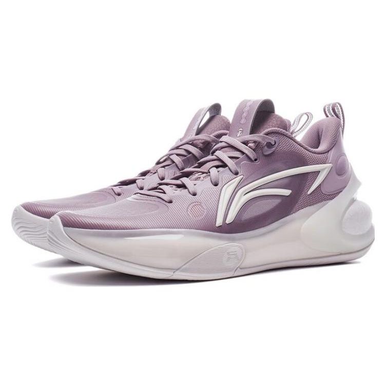Li Ning Yu Shuai 17 Low Comfortable Fabric Synthetic Leather TPU Non-Slip Wear-Resistant Low-Top Basketball Shoes Men Sneaker Purple ABAT127-6