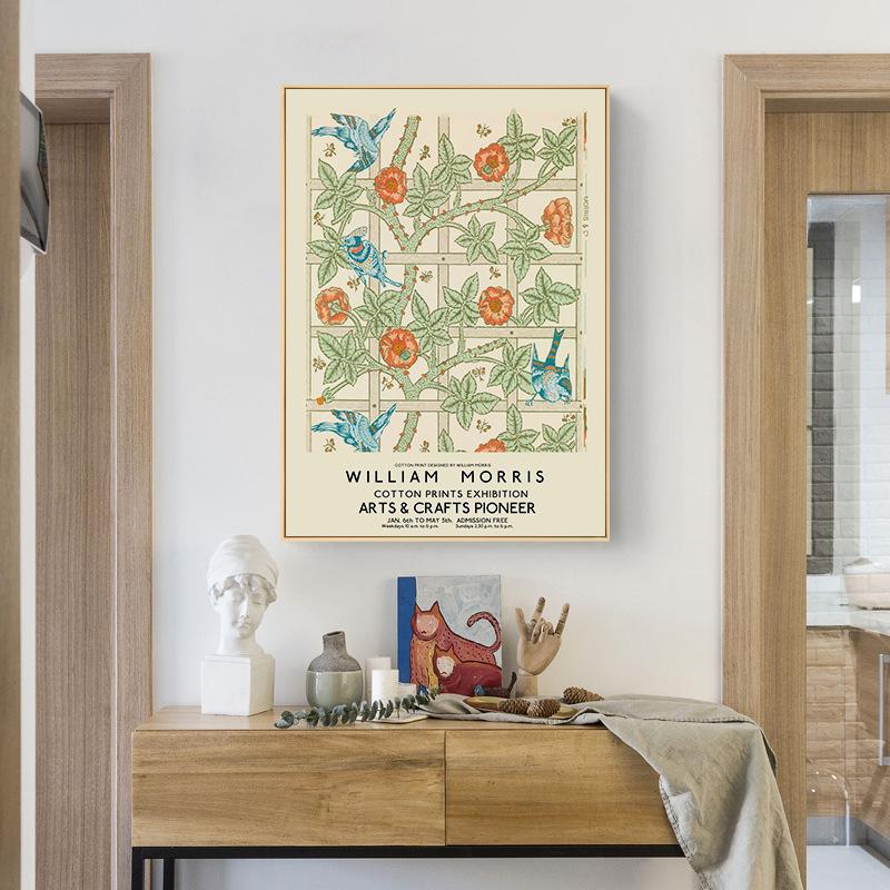 William Morris Leaf Flower Plant Wall Art Canvas Painting Gallery Nordic Posters And Prints Pictures For Home Living Room Decor