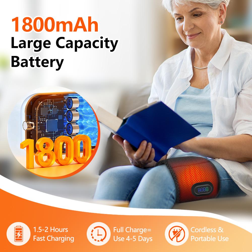 3-Speed Airbag Vibration Leg Massager with Electric Heating