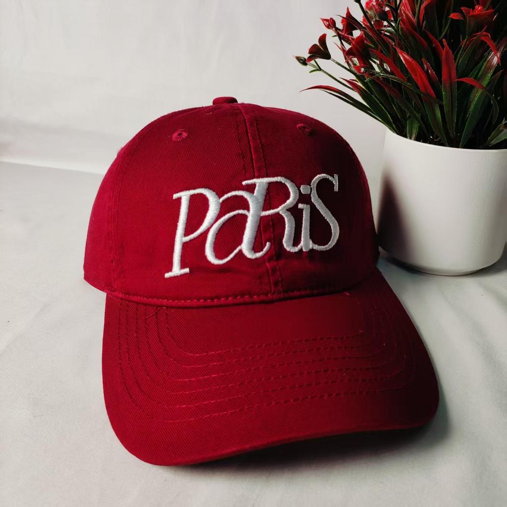 New alphabet baseball caps for men and women, big head circumference in spring and summer, small face, versatile sun hat, peaked cap Paris