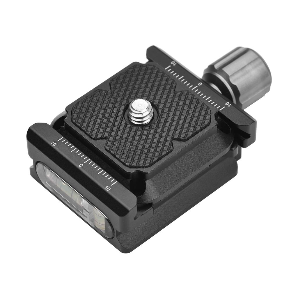 Aluminum Alloy Quick Release Plate Clamp Adapter with QR Plate 1 4 Inch Screw Connector Built in Bubble Levels for with