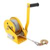 Hand Winch Heavy Duty with Auto Brake 2 Way Self Locking Compact Manual for Boat Trailer Truck 1200lbs with 20m Rope Hook