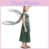 Enchanting Childs Girls Medusa Halloween Costume With Green Skirt And Headgear