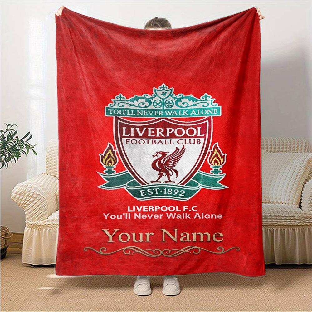 Liverpool Personalized Name Blanket Gift Personalized Blanket Durable Comfort Throw For Picnics Livingroom Living Room Sofa All-Season Use