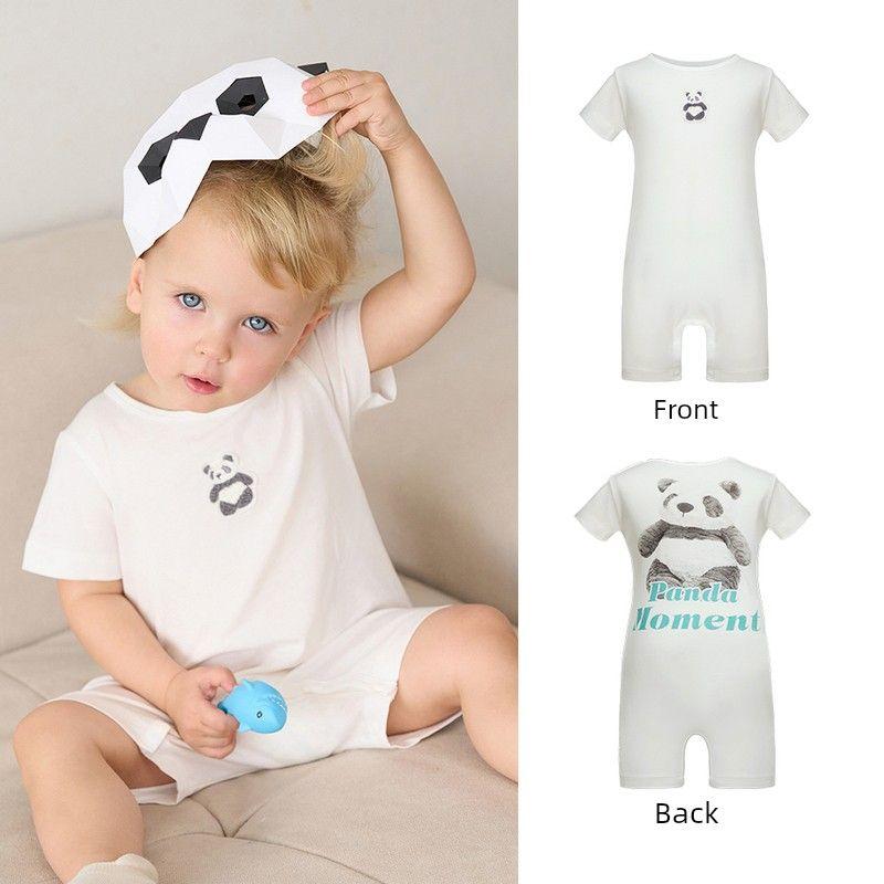 Aimer Baby Panda Paradise Unisex Infant Short-Sleeve Short-Pants Romper Spring/Summer Thin Style Ab345E051