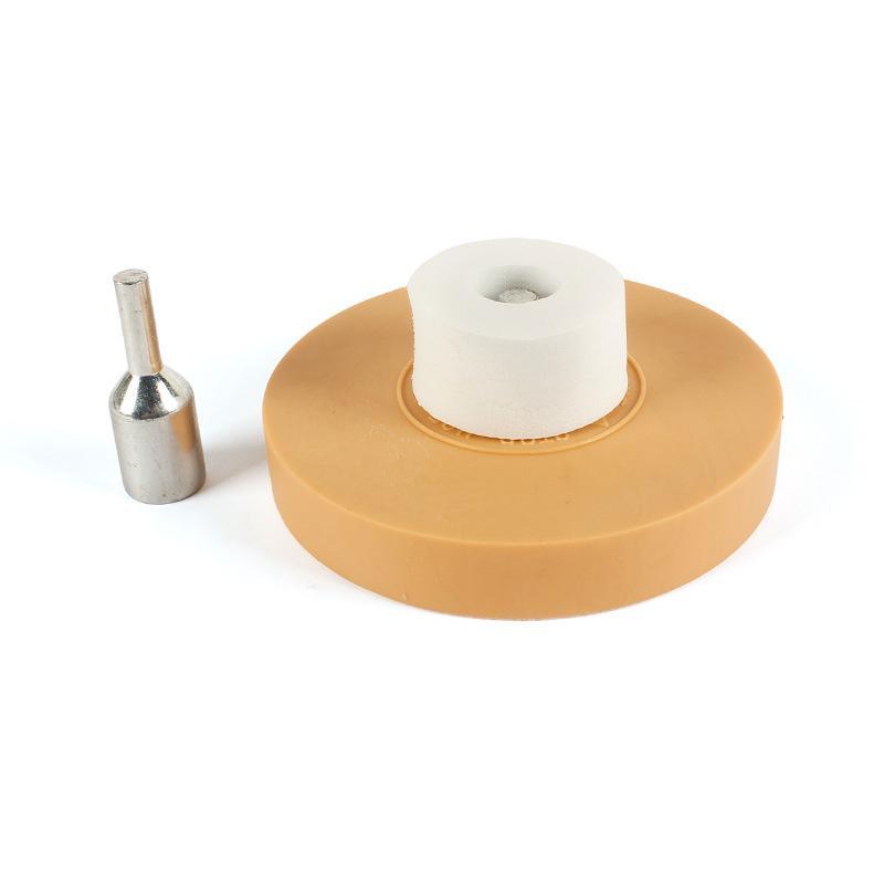 Autolackbohrer Kompatibles Gummi-Aufkleberentferner Rad Radiergummi Rad Vinylaufkleber Streifenband Klebstoff Reinigungsgerät 1Set