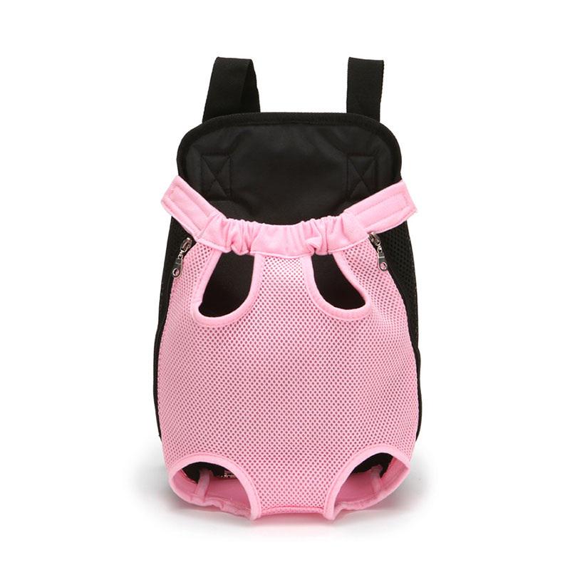 Portable Pet Backpack Adjustable Shoulder Strap Dog Travel Bag Canvas Dog Bag Mesh Cloth Chest Pack