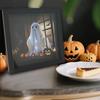 Doll Photo Album Ornament Black Frame Spooky Desk Halloween Decoration for Events Entryway Living