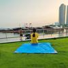 Waterproof Foldable Picnic Mat - Polyester Plaid Beach & Camping Mat, Moisture-Proof and Anti-Slip