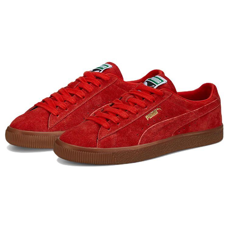 Puma Suede VTG Hairy Suede Red Gum Men Sneakers Gold 385698-04