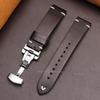 Vintage 18mm 20mm 22mm Cowhide Watch Strap Quick Release Wrist Band Butterfly Buckle Leather Bracelet Stitching Brown Straps