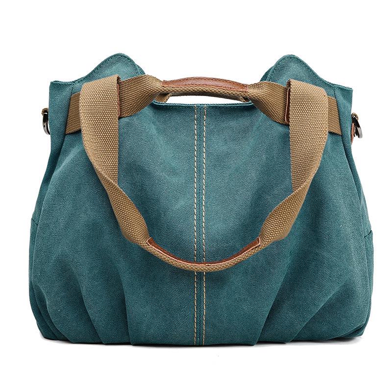 Sac bandoulière et sac à main décontracté en toile style coréen rétro 2026 pour femmes