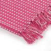 VidaXL Couverture coton à carreaux 160 x 210 cm Rose