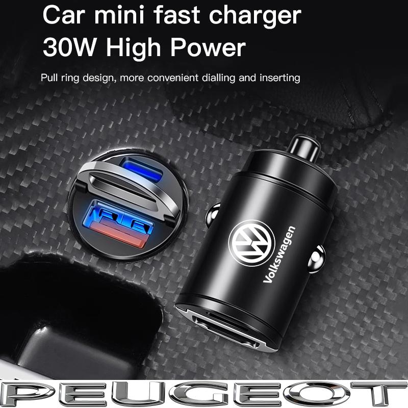 100W QC3.0 PD Car Charger Fast Charging Car USB Type C Charger For VW GTI Polo Golf MK6 MK7MK8 Passat Tiguan CC T-ROC Tire Valve