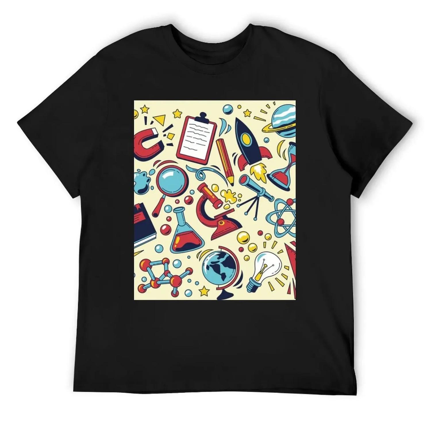 

Amazing Science T-Shirt tops graphic tee shirt new edition valentines clothes t shirts for men XXXXXL чорний