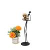 Modern Light Luxury Living Room Sculpture: Ball-Holding Figure Metal Ornament for Hotel and Exhibition Hall Decor