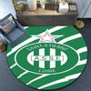 Asse Saint-etienne Crest Round Rug for Livingroom,Bedroom, Palyroom, Chair Rug, Area Rug, Circle Carpet, Fan Christmas Gift