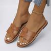 Summer women's color set, wearing casual fish mouth slippers outside the feet