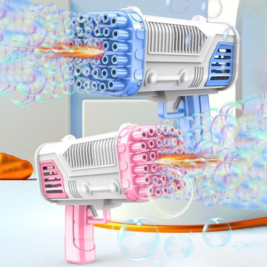 Mașină de producere a bulelor cu lumină, 36 de găuri, rezistentă la scurgeri, funcționată cu baterii, portabilă pentru copii, portabilă, automată, suflantă cu bule de jucărie pentru copii mici, băieți, fete, cadou
