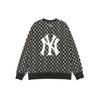 MLB New York Yankees All Over Logo Crewneck Sweatshirt Unisex sweatshirt Black 3AMTM0221-50BKS