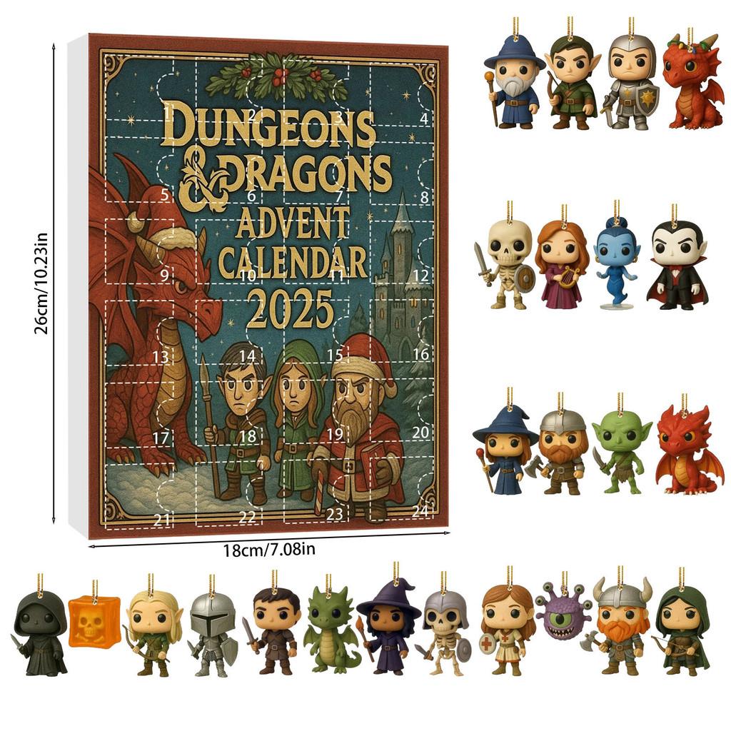 

Dungeons Advent Calendar With Acrylic Decorations For Christmas Gift Exchange