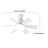 Ceiling Fan Light Quiet with Remote White for Dining Room Bedroom Apartment
