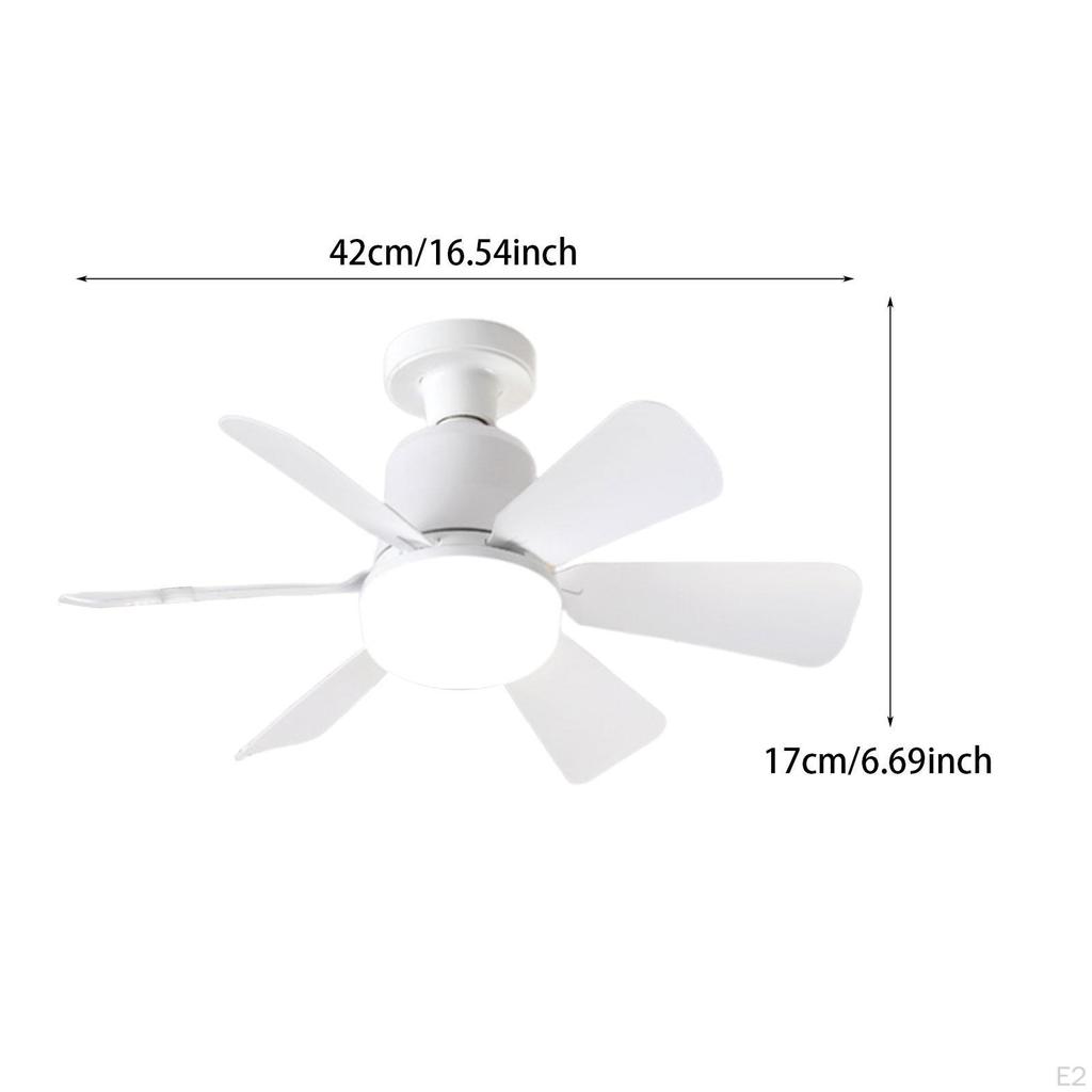 Ceiling Fan Light Quiet with Remote White for Dining Room Bedroom Apartment