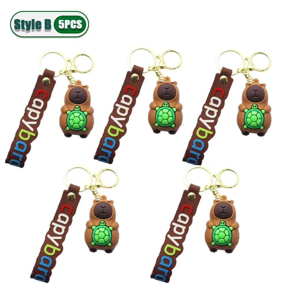 1-20 STÜCKE Niedlicher Capybara Schlüsselanhänger Mode Taschenanhänger Niedliches Tier Schlüsselanhänger Zubehör für Mädchen Kinder Rucksack Dekoration Geschenkidee