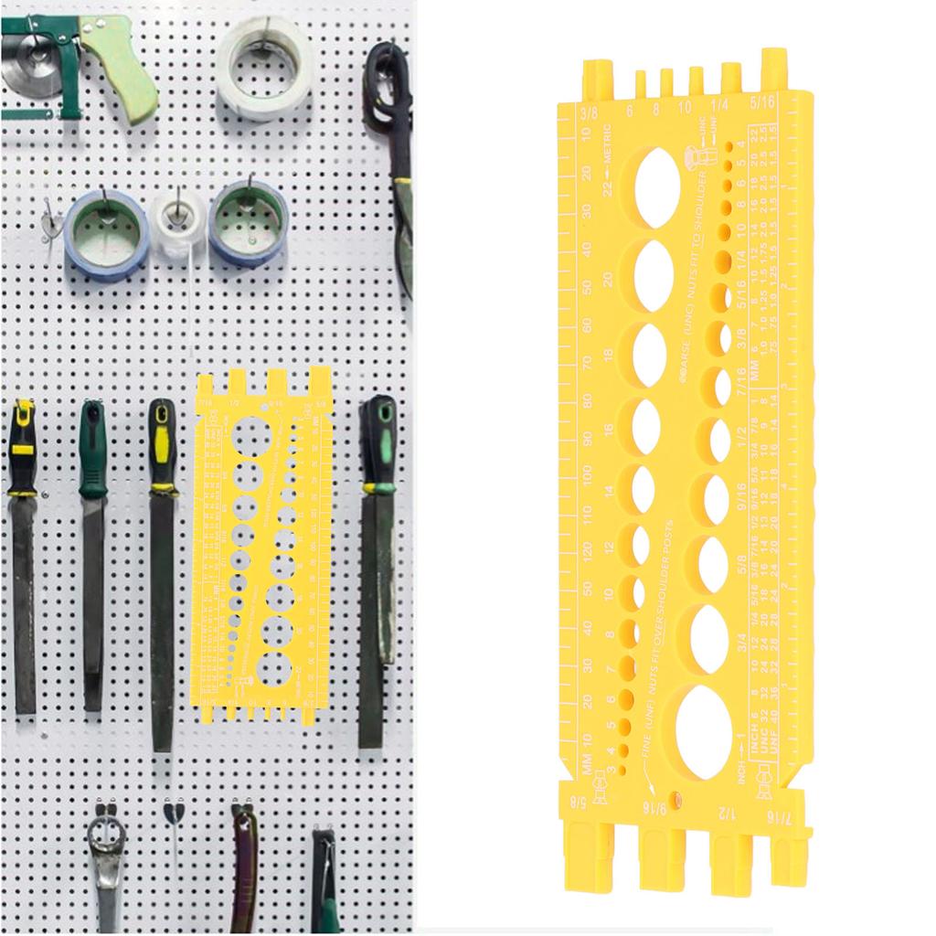 Msuring Tool Plastic Integrated Portable Inch and Millimeter Scale Nut Thrd Gauge