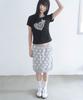 Mimdeowodeulobeu Jacquard Dot Midi Skirt