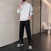 2024 Autumn Two-Piece Set: Round Neck Sweatshirt & Straight-Leg Sporty Sweatpants – Stylish and Premium Look