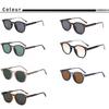 HBK Classic Retro Round Polarized Sunglasses for Women and Men TR90 Frame and Tac Lenses Trendy Street Snap for Travel Fashion