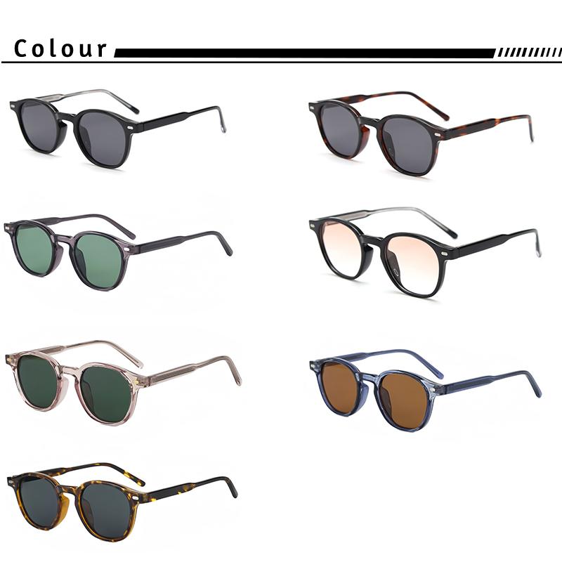 HBK Classic Retro Round Polarized Sunglasses for Women and Men TR90 Frame and Tac Lenses Trendy Street Snap for Travel Fashion