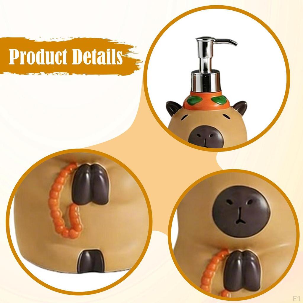 Capybara Hand Soap Dispenser Dish Pump Bottle Body Wash Container Modern Mouthwash Empty