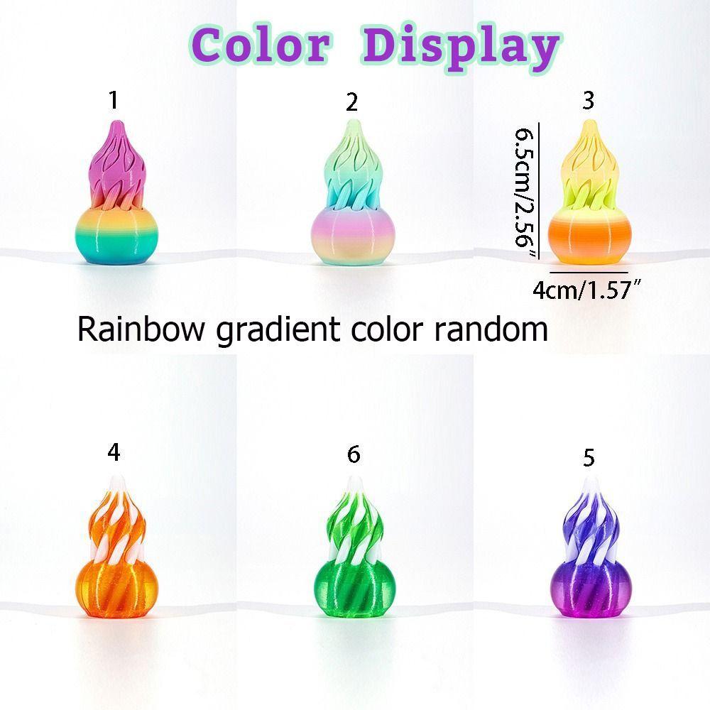 3pcs Classical Rotatable Gourd Toy Mini 3D Printed Spiral Toy Fingertip Gourd Ornament  Desktop