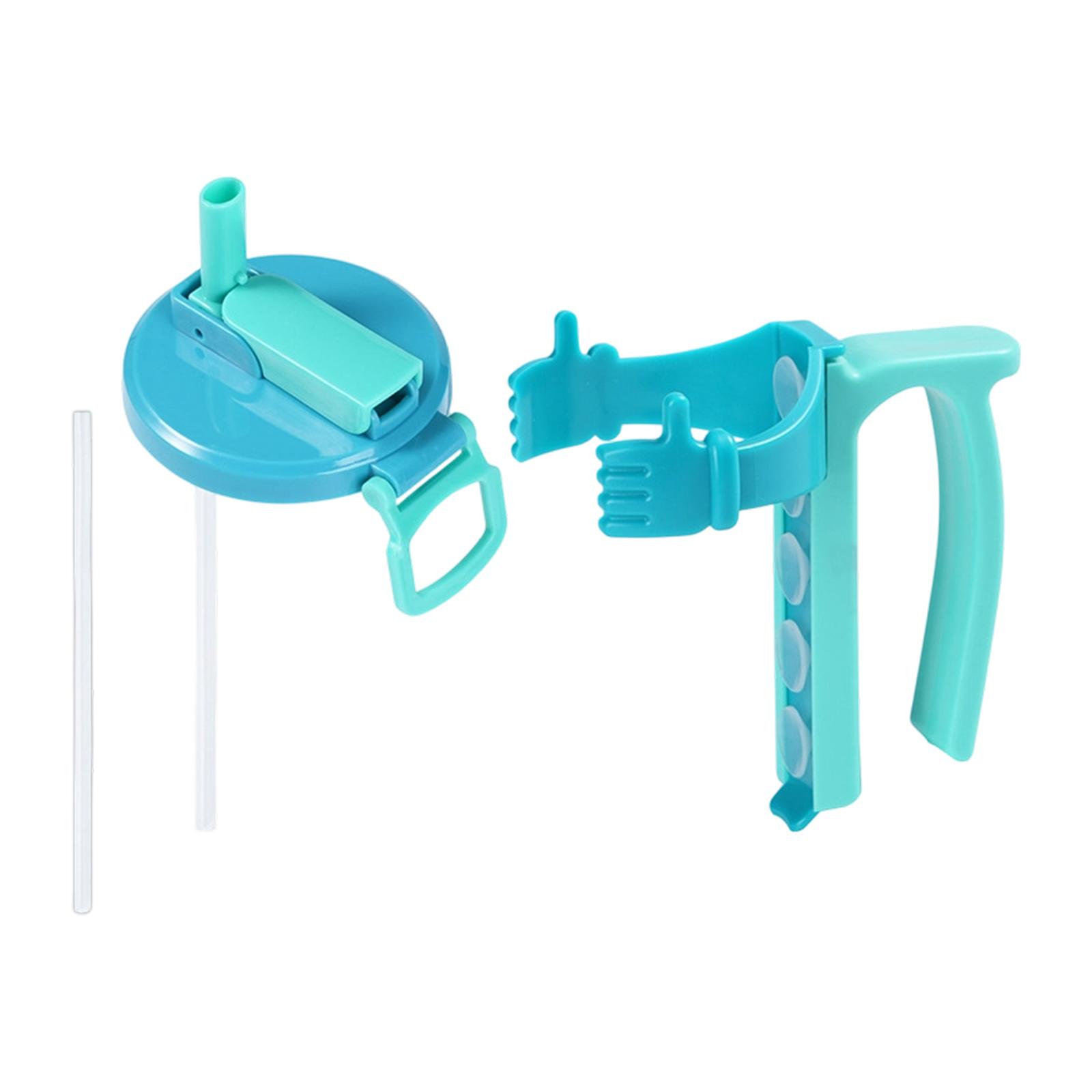 Spill-Proof Can Lid with Straw and Adjustable Can Holder Handle for Easy Grip and Stable Support Suitable for Standard Beverage Cans and Bottles One Size