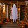 Easy Assembly Spooky Yard Decor Hanging Swinging Ghost Halloween Decoration for Outdoor Garden Yard, Weighted Fabric Flying on A Decorative