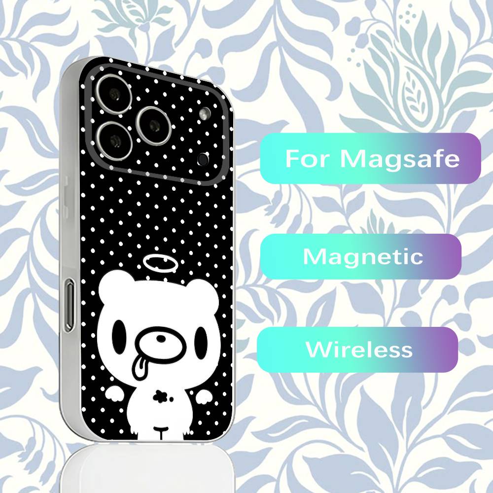 

Cute G-Gloomy Bear Phone Case For iPhone 15,16,17,13,14,11,12,Pro,Max,Plus,E,Air,Mini with Magsafe Magnetic Transparent iPhone17