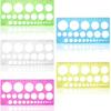5 PCS Circle Template Plastic Circle Stencil Template Multi-Function Circles Oval Measuring Templates Measuring Geometry Ruler Formwork Drawings